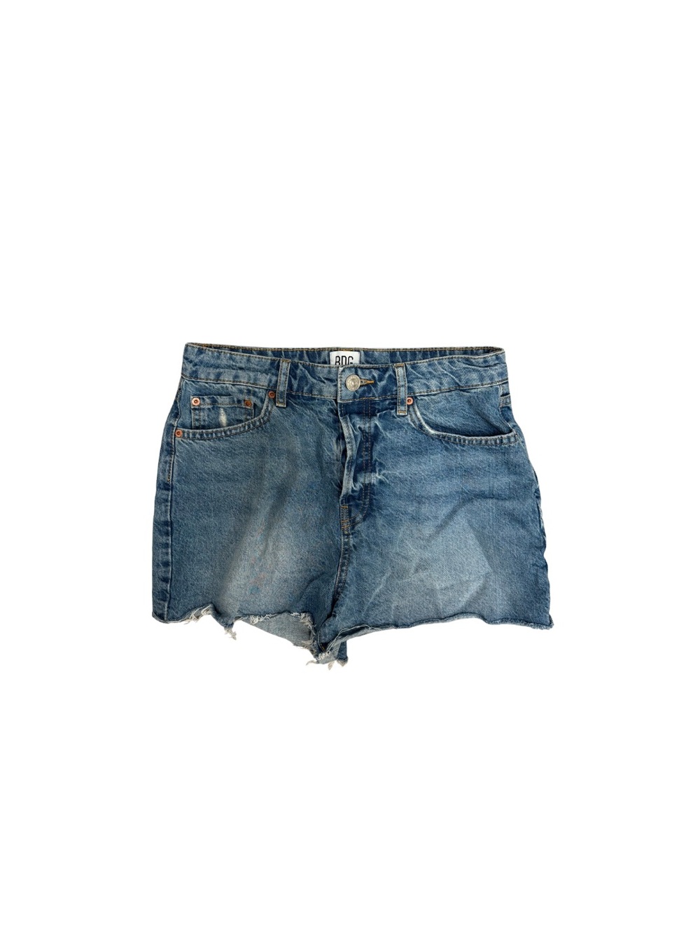 Urban Outfitters BDG Jean Denim Cutoff Shorts Size 29 Raw Hem Button Fly - Picture 3 of 6